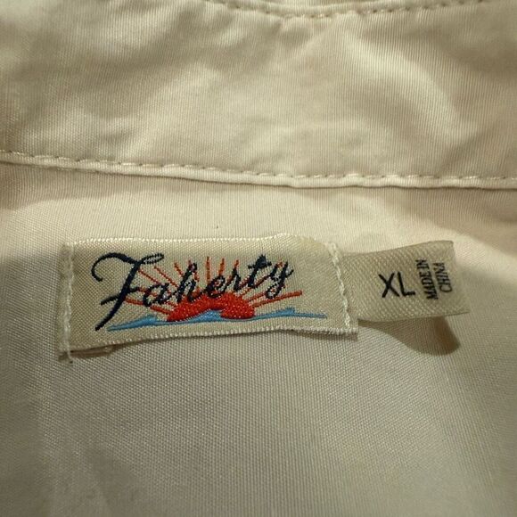 Faherty Malibu Poplin Button Down Shirt in Whisper Size XL - Picture 4 of 6